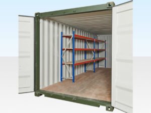 Adjustable, Heavy Duty Three Tier Container Racking (2 Bays)
