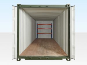 Adjustable, Heavy Duty Three Tier Racking For Rear Of Container