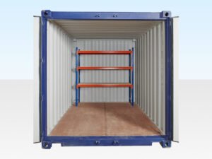 Adjustable, Heavy Duty Three Tier Racking for Rear of Container
