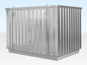 4M X 2.1M Flat Pack Container Store – Galvanised